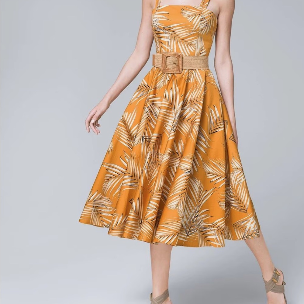 WHBM Palm Leaf Sundress Sz 8